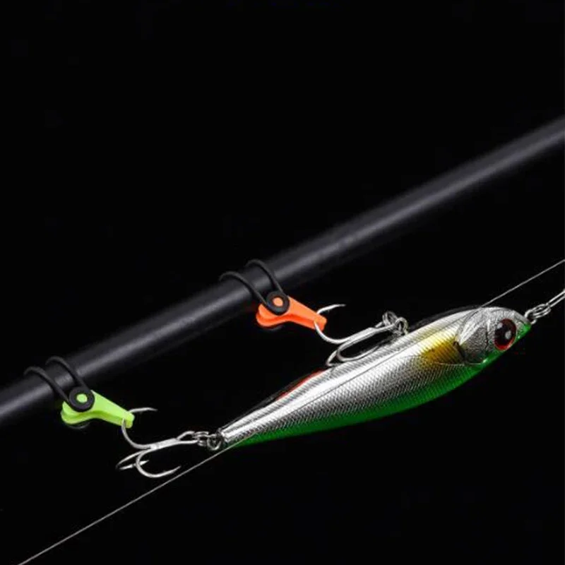 5 unids/lote de anzuelo de pesca de plástico, soporte seguro para señuelos, accesorios, anzuelos, mantenimiento seguro para caña de pescar, herramienta de fundición de cebo - imagen 2