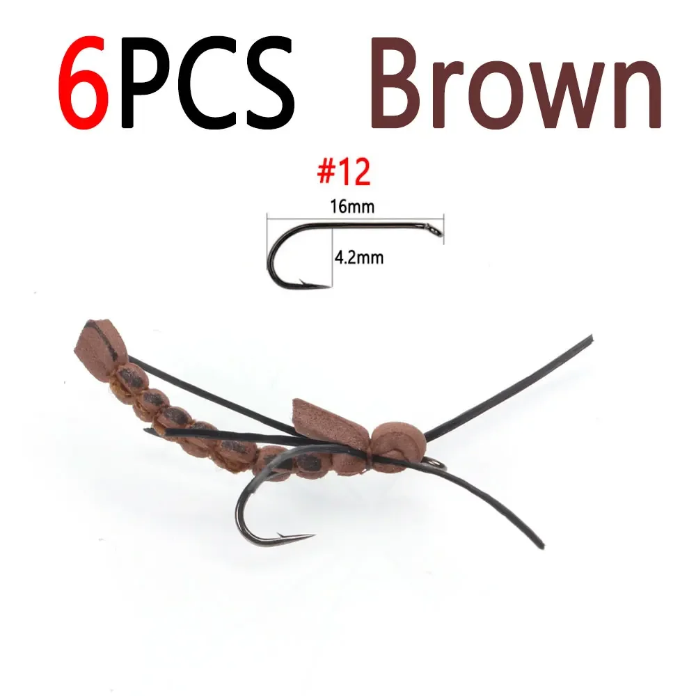 6pcs Brown
