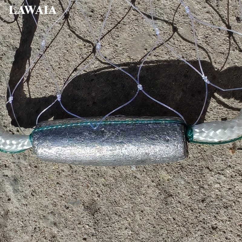 Red de pesca Lawaia, red de línea de monofilamento con plomos de plomo, redes de lanzamiento manual para exteriores para atrapar peces con cebo - imagen 3