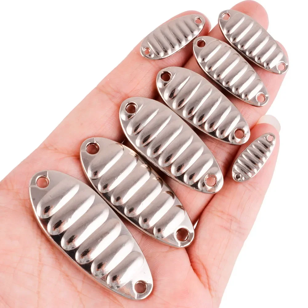 Señuelo de cuchara giratoria de Metal Premium, cebo duro duradero para aventuras de pesca al aire libre, accesorios de pesca artificiales, 10 piezas - imagen 4