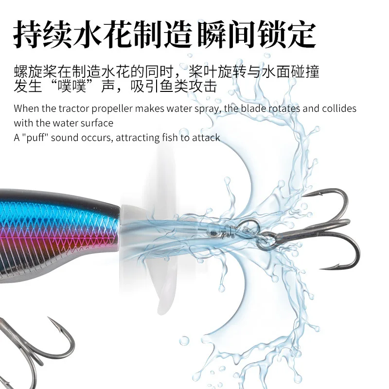 Sea.Yolo-señuelo de lubina Minnow, accesorios de pesca, cebo giratorio Topwater, cebo biónico, cebo duro de plástico, artículos de pesca de largo alcance, 6g-10,5g - imagen 4