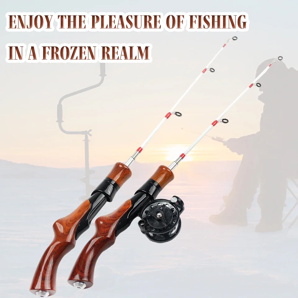 Caña de pescar de carbono enchufable, mango de corcho, ultraportátil para pesca en hielo/lago, perfecta para pesca en movimiento con entusiastas - imagen 3