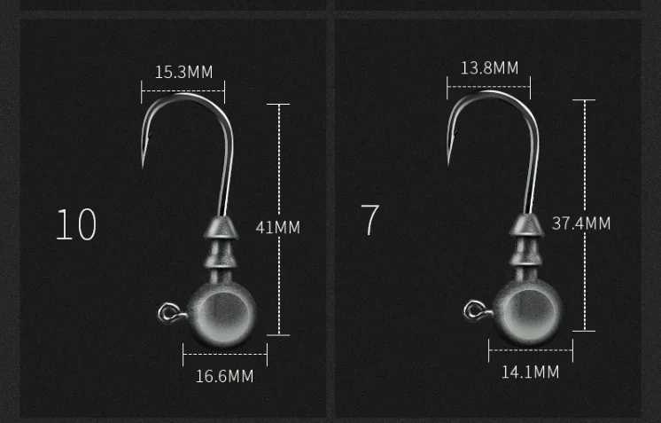 Anzuelo de pesca afilado con cabeza plomada, cebo blando de 3,5-15g, anzuelo triangular, anzuelo anticolgante, fuerte - imagen 5