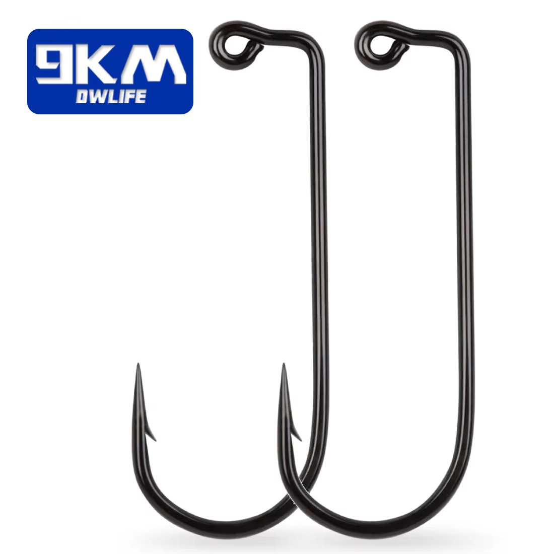 9KM 50 Uds anzuelo de pesca 90o con púas agua salada-2X acero fuerte alto contenido carbono