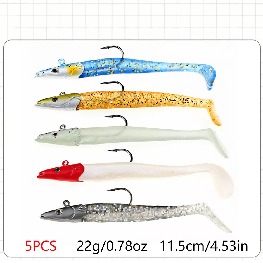 30 unids/caja Jig Head Señuelos camarones Rana suave Swimbait juego de Señuelos de Pesca Kit de cebo Artificial Wobbler para lubina Walleye trucha carpa Pike - imagen 5