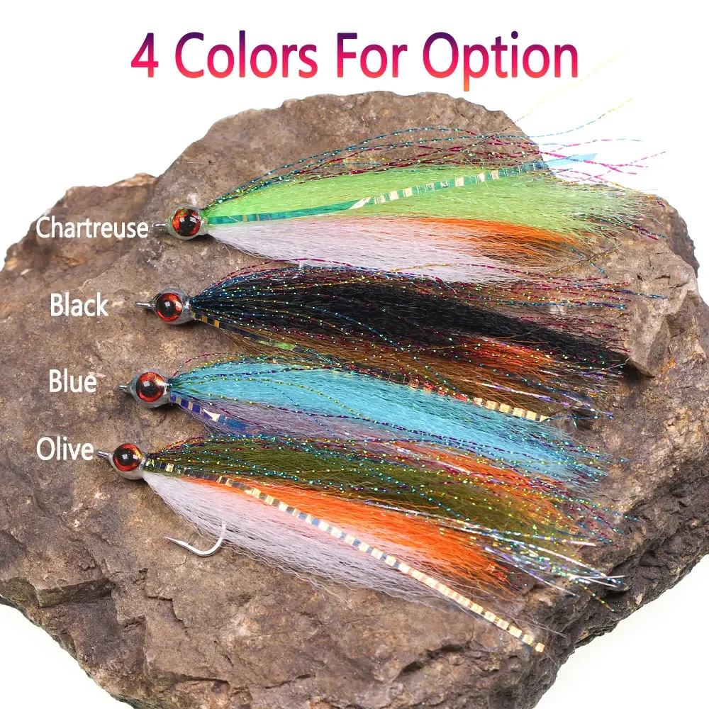 Bimoo # 1 4,13 pulgadas epoxi 3D ojos de pez Minnow Streamer fibra sintética Baitfish mosca trucha lubina salmón Steelhead Señuelos de pesca - imagen 5