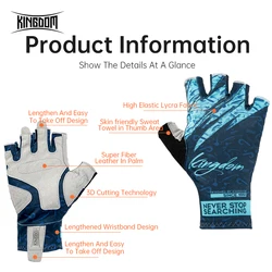 Guantes de pesca Kingdom Ice Silk UPF 40+ transpirables