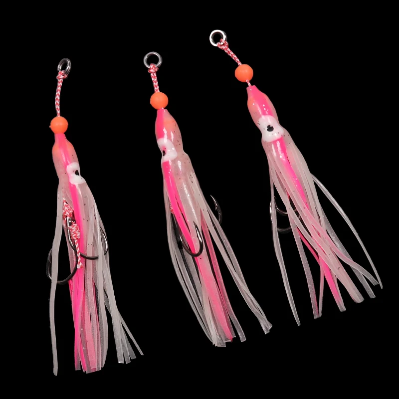 Estos señuelos de pesca de calamar están diseñados para una pesca efectiva y atractiva.