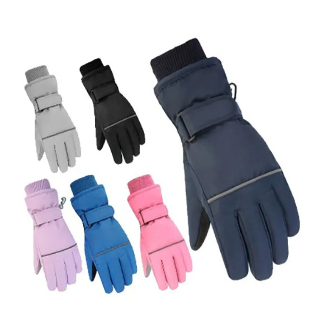 Guantes de esquí impermeables de tela a la moda para adultos, guantes de invierno impermeables a prueba de viento para nieve al aire libre, guantes de esquí cálidos antideslizantes - imagen 2