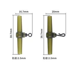Accesorios de pesca de carpa, mangas antienredos, curvas laterales con gancho giratorio para carpa, aparejo de carpa de helicóptero para equipo de aparejos de pesca