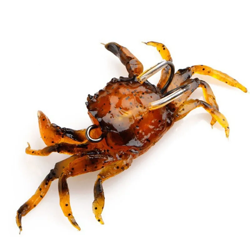 Cangrejo de simulación 3D para pesca de pulpo, cebos artificiales, señuelos de silicona suave con anzuelo, aparejos de pesca de agua salada, 10cm, Invierno - imagen 3