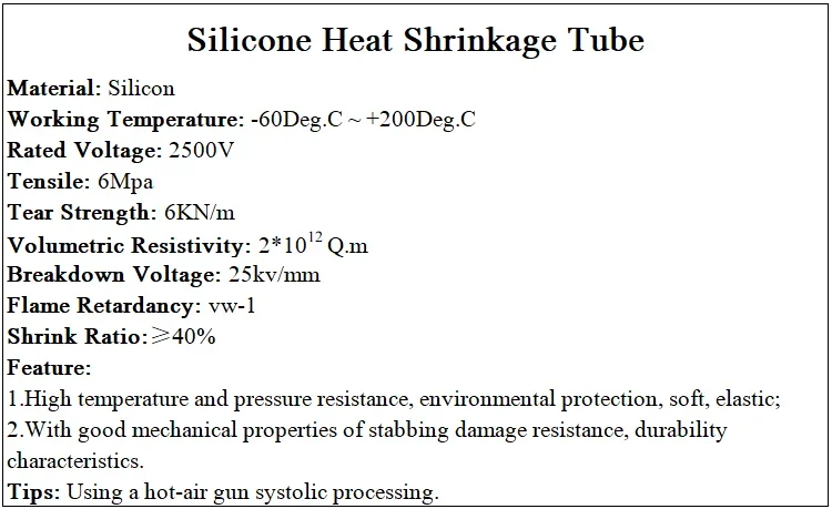 Tubo termocontraíble de silicona azul en varios diámetros