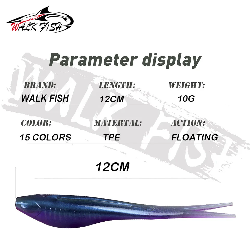 WALK FISH-señuelo de pesca flotante, 5 piezas, 12cm, 10g - imagen 2