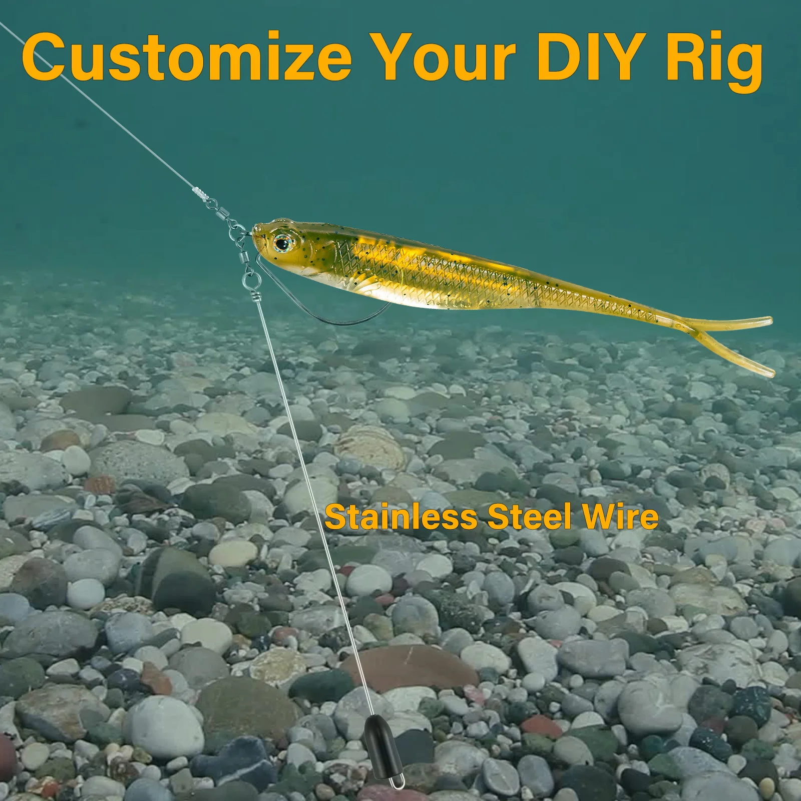 30/100 Uds Tokyo Rig Spinner señuelo que hace eje para señuelo de pesca Spinner Rig alambre en bucle Spinnerbait de agua dulce trucha lubina - imagen 4