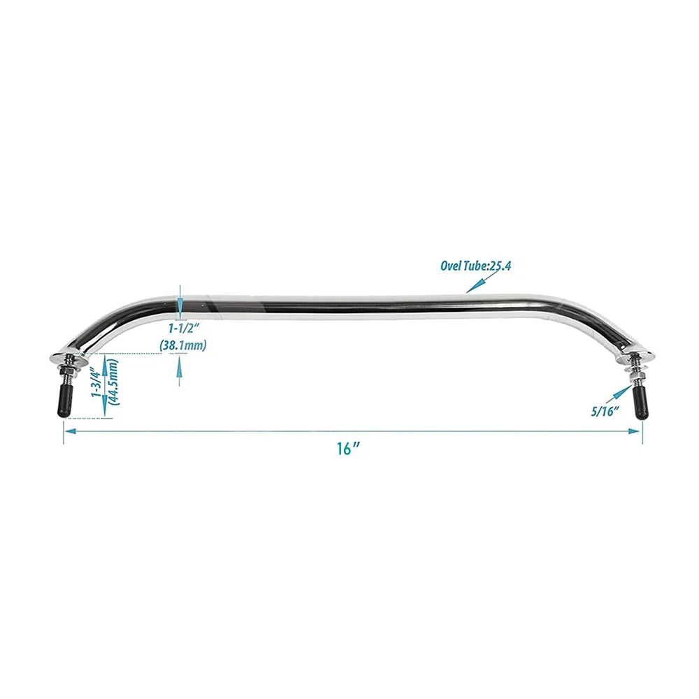 Pasamanos de acero inoxidable 316 para barco, agarre marino pulido