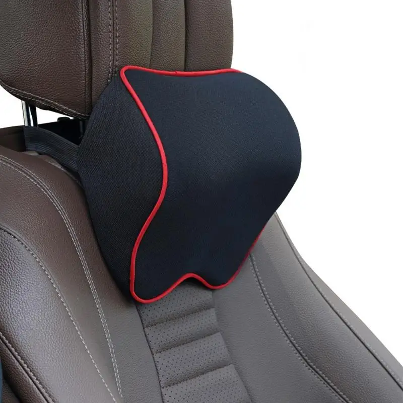 Reposacabezas cuero PU negro para coche – Cojín asiento universal - imagen 2