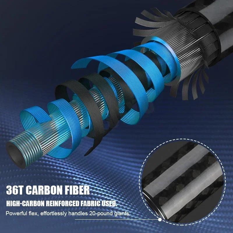 200g señuelo 4,5/5,4 m caña de pescar de mar 36T fibra de carbono distancia lanzamiento océano barco pesca caña giratoria caña telescópica súper dura - imagen 5