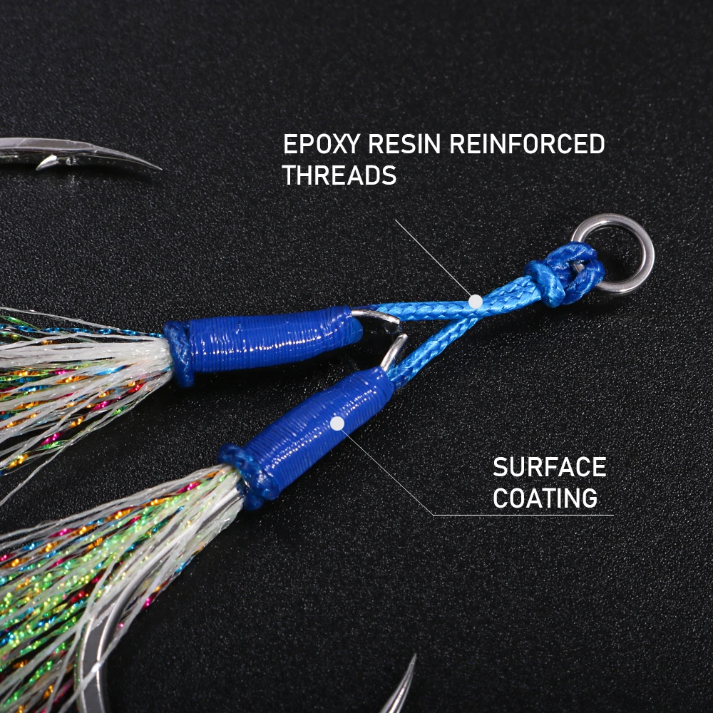 Anzuelos Dobles Luminosos JIGGING PRO para Agua Salada - imagen 4