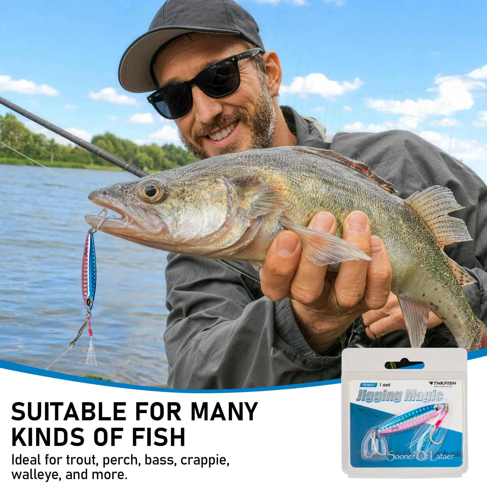 Señuelos de pesca Jig VIB de Metal, 5 uds., 15g, 21g, señuelos que se hunden, plantillas Wobbler, cuchara fundida con anzuelos, Spinner, pesca, Jigging, cebos duros - imagen 5