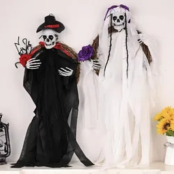 Colgante fantasma de ratán natural para decoración de Halloween