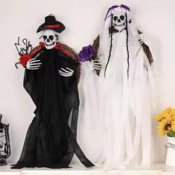 Colgante decorativo fantasma para Halloween – Ratán natural