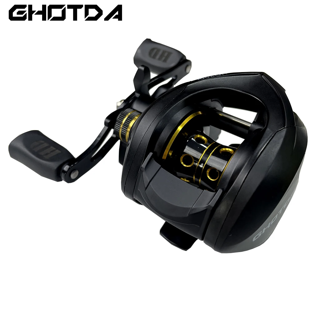 Ghotda-carrete de pesca ultraligero, 219g, para agua salada, Baitcasting, 8KG, carrete de fundición larga para agua salada - imagen 4