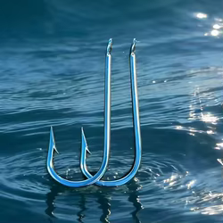 Anzuelos de pesca de cabeza plana con fondo redondo, acero rico en carbono, 2315DT-100PCS/Caja, buenos anzuelos comerciales para pesca en el mar, venta al por mayor