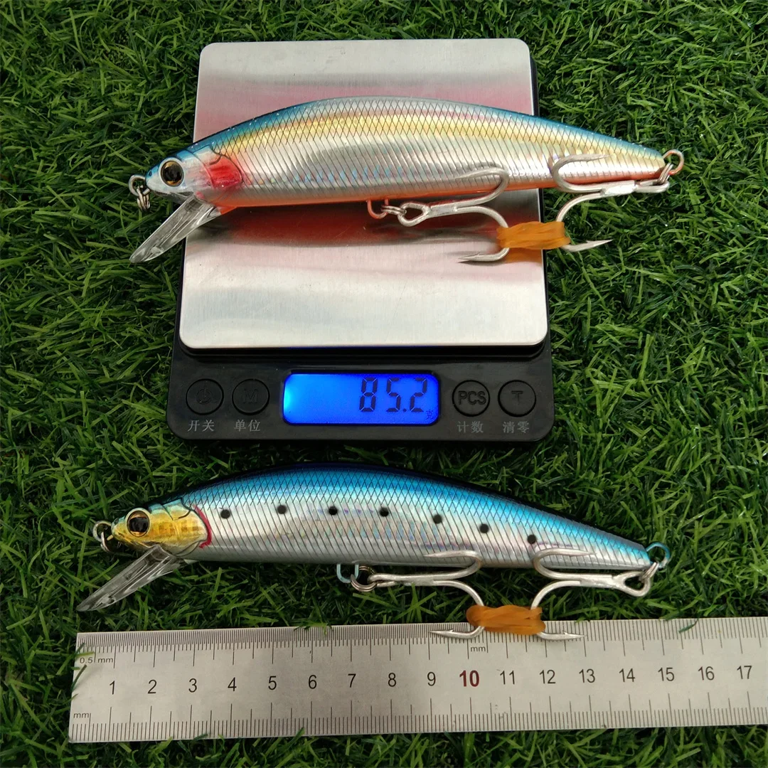 Señuelo de pesca de trucha, 1 unidad, 14cm, 80g, Jerkbait que se hunde, artista, pececillo, pesca en el mar, pececillo negro, señuelo duro para lubina - imagen 5