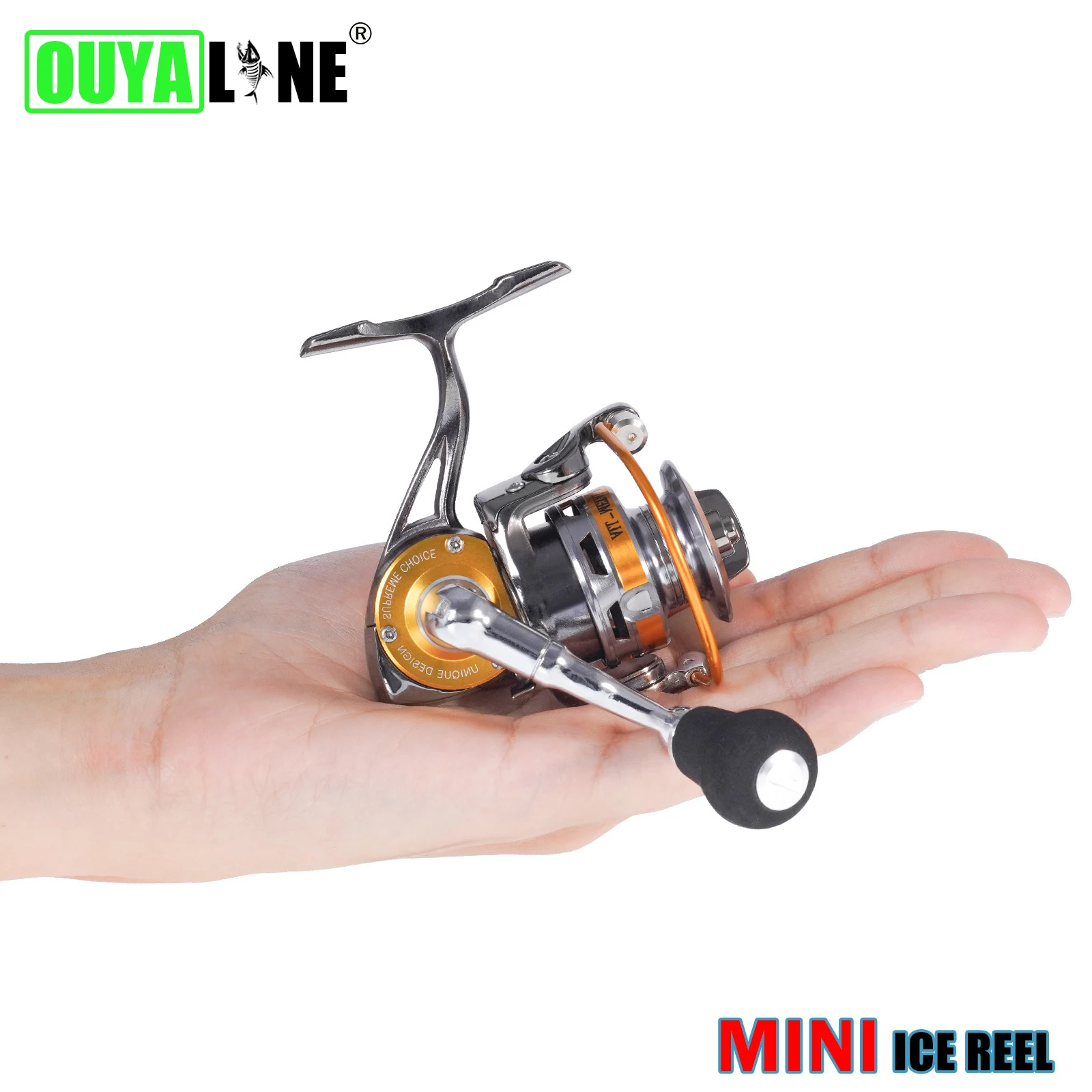 Mini carrete de pesca de hielo de Metal, 3 + 1BB, 4,3: 1/5, 0:1, arrastre de 6,5 kg, rueda de pesca de carpa, engranaje de agua salada
