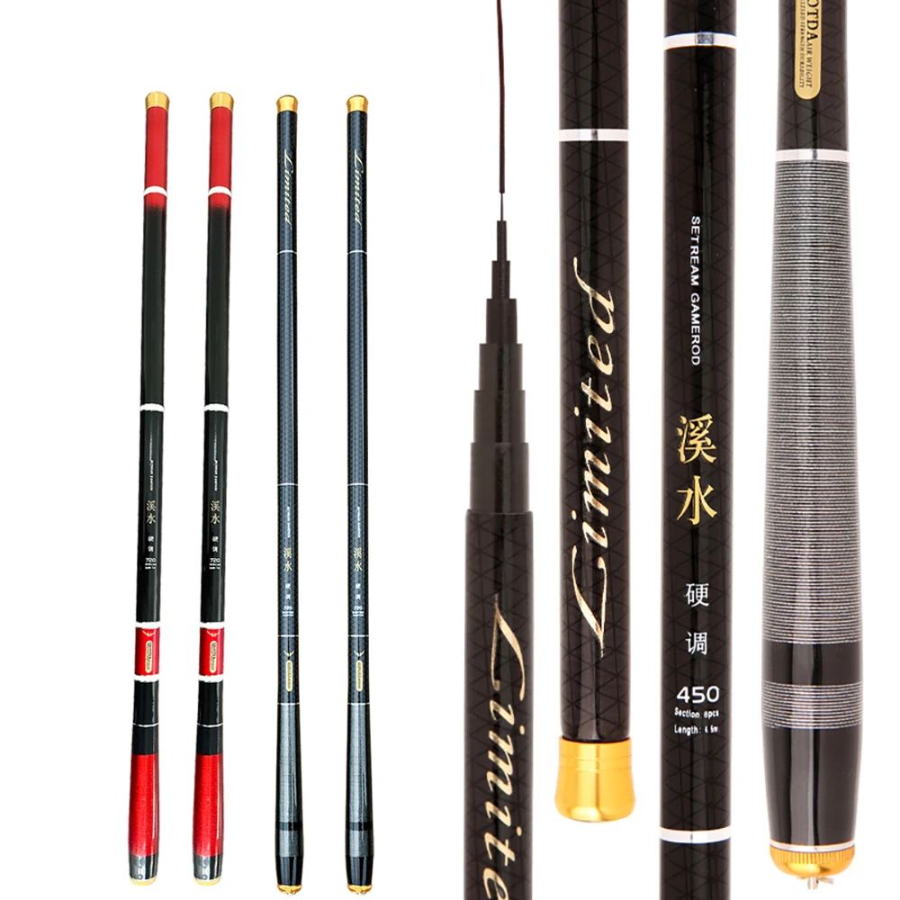 Caña de pescar de carpa de carbono, caña telescópica portátil, aparejos de pesca, caña de mano ultraligera profesional, 3,6/4,5/5,4/6,3/7,2 M - imagen 3