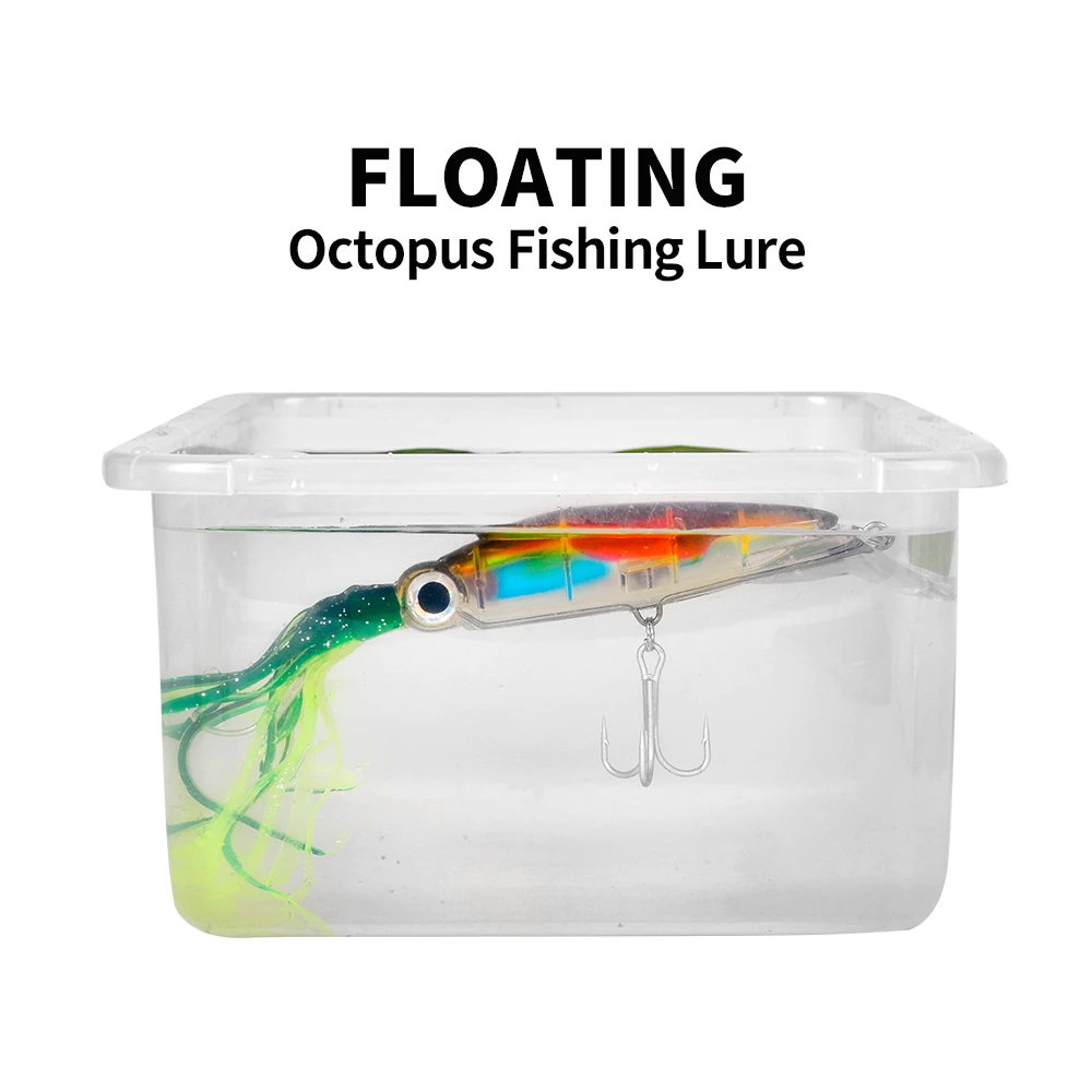 VALHALLA-señuelo de pulpo flotante de 23cm-40g, señuelo de pesca de superficie, láser, piel Artificial, duro, Wobbler, lubina de fundición larga, Swimbait, 1 unidad - imagen 4