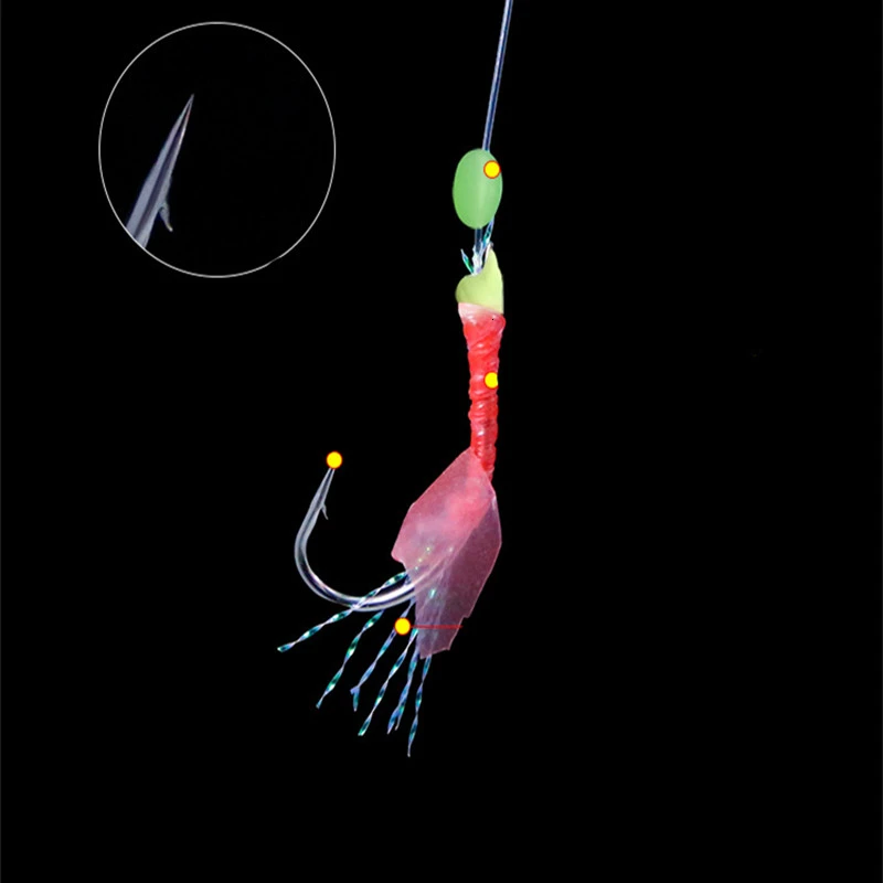 Anzuelo de pesca luminoso de acero al carbono, plumas de caballa, lubina, señuelo de bacalao, cebo de alambre de pesca triple, calidad de mar, 6 unidades por lote - imagen 2