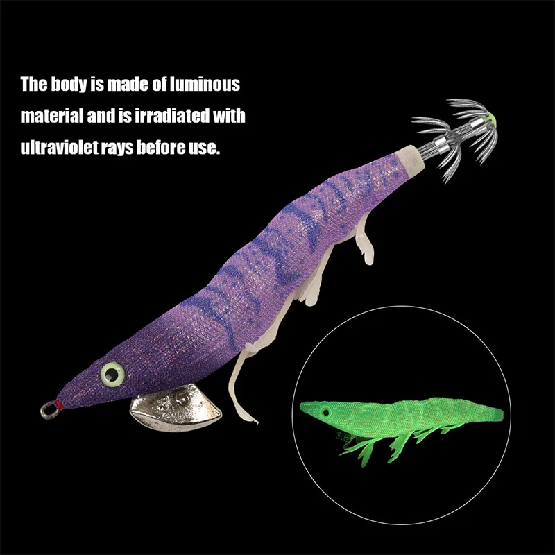 Anzuelo de calamar luminoso, señuelo de pesca Artificial, 3,5 #, Eging - imagen 5
