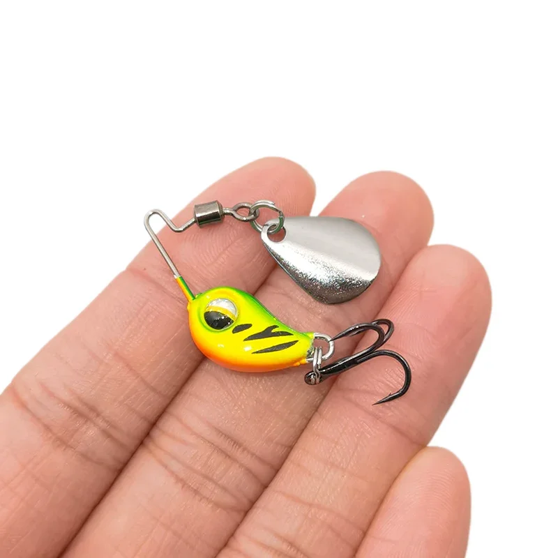 OUTKIT nuevo 4,5g/7,5g Metal VIB Micro señuelo de pesca Spinner hundimiento cuchara giratoria Pin Crankbait lentejuelas cebos aparejos de pesca - imagen 4