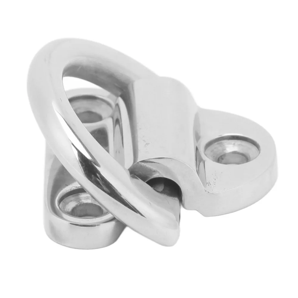 Almohadilla plegable marina de acero inoxidable 316, anillo en D, cubierta plegable, almohadilla plegable, ojo resistente, 60x58mm, anclaje de anillo en D, equipo para yate - imagen 4