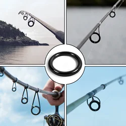 Guías Alconita Cerámica Negra – Anillos Caña de Pescar