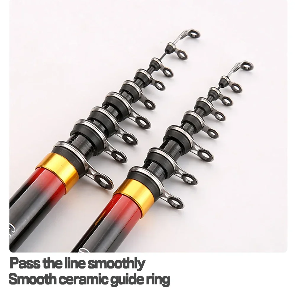 GHOTDA-caña de pescar rocosa giratoria portátil telescópica, 2,7 M, 3,6 M, 4,5 M, 5,4 M, 6,3 M, para barco de mar, Roca, señuelo de carpa, viaje al océano - imagen 4