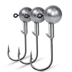 Anzuelos Jig Head con púas y bola redonda 1-20g para vinilo