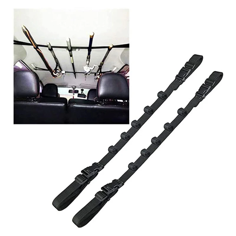 Correa de caña de pescar para coche, 2 piezas, soporte fijo para coche, accesorios de pesca - imagen 3