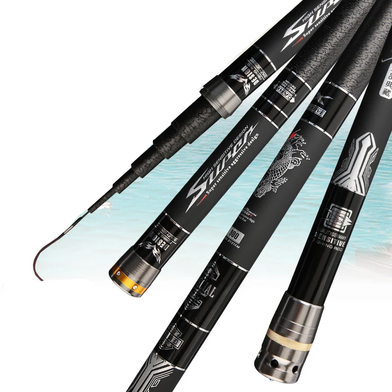 Caña de pescar telescópica de carbono superdura, ultraligera, sección larga, 8M, 9M, 10M, 11M, 12M, 13M, 14M, 15M, 16M - imagen 2