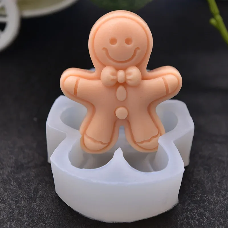 Molde silicona jengibre sonriente – Repostería y velas navideñas - imagen 4