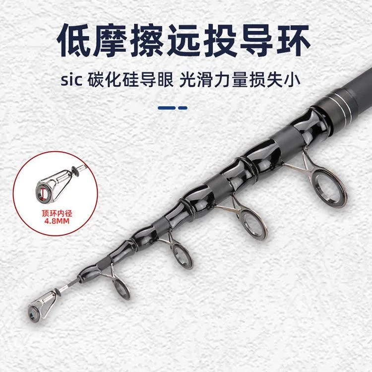 Cañas de pescar giratorias telescópicas superduras 2023, 1,8 M-3,6 M, caña de mar ultraligera de tiro largo, caña de lanzamiento de alta calidad de largo alcance - imagen 5