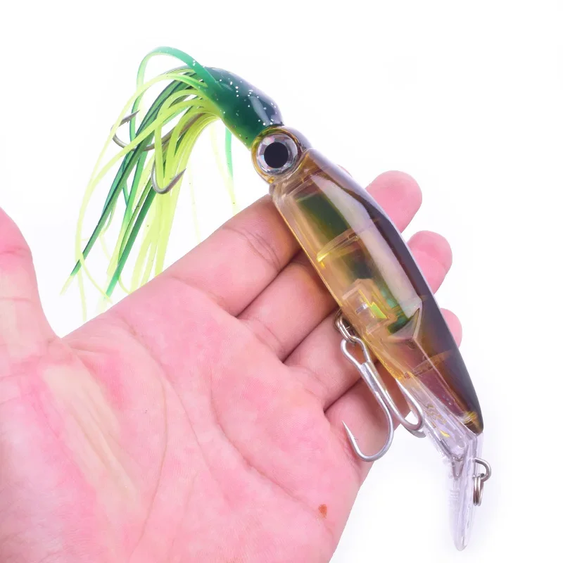Señuelo grande para Pesca en el mar, 23cm, 44g, cebo de calamar biónico, plantilla Wobbler, señuelo de Pesca para curricán, cebo duro Artificial, aparejos de Pesca, 1 ud. - imagen 5