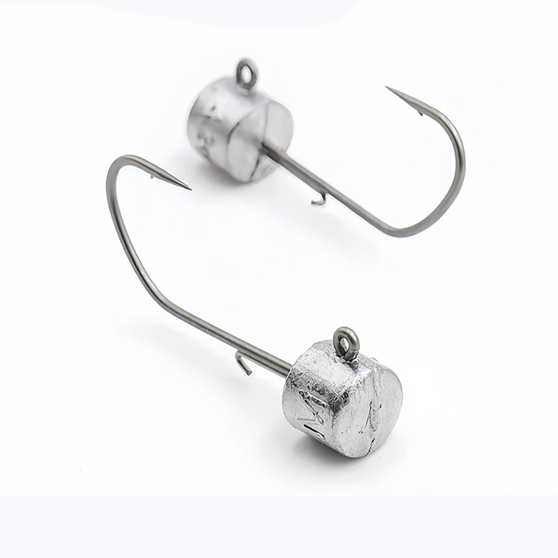 Nuevo 2024 Mustad gancho de cabeza de plomo negro Pit pesca salvaje gancho de cabeza de seta flotante gancho de camarón Anti colgante gancho de perca inferior - imagen 5