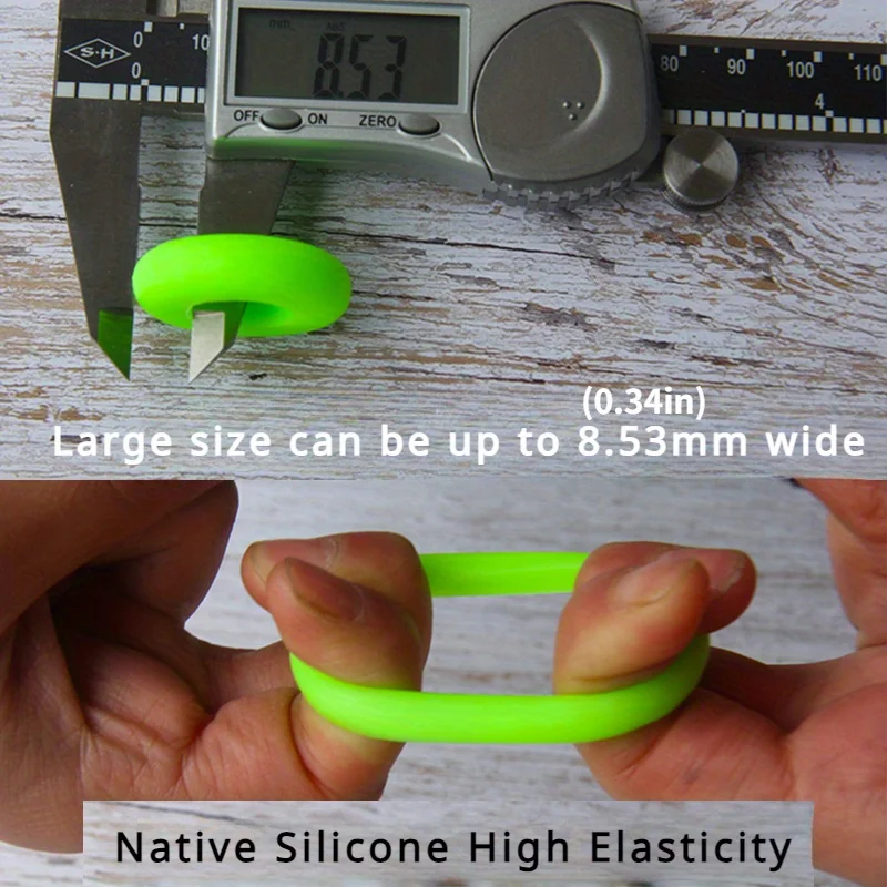 Varillas de silicona con Clip para caña, varillas de alta elasticidad para detener el dedo, accesorios de pesca pequeños, medianos y grandes, liquidaciones de equipos, 10 Uds. - imagen 3