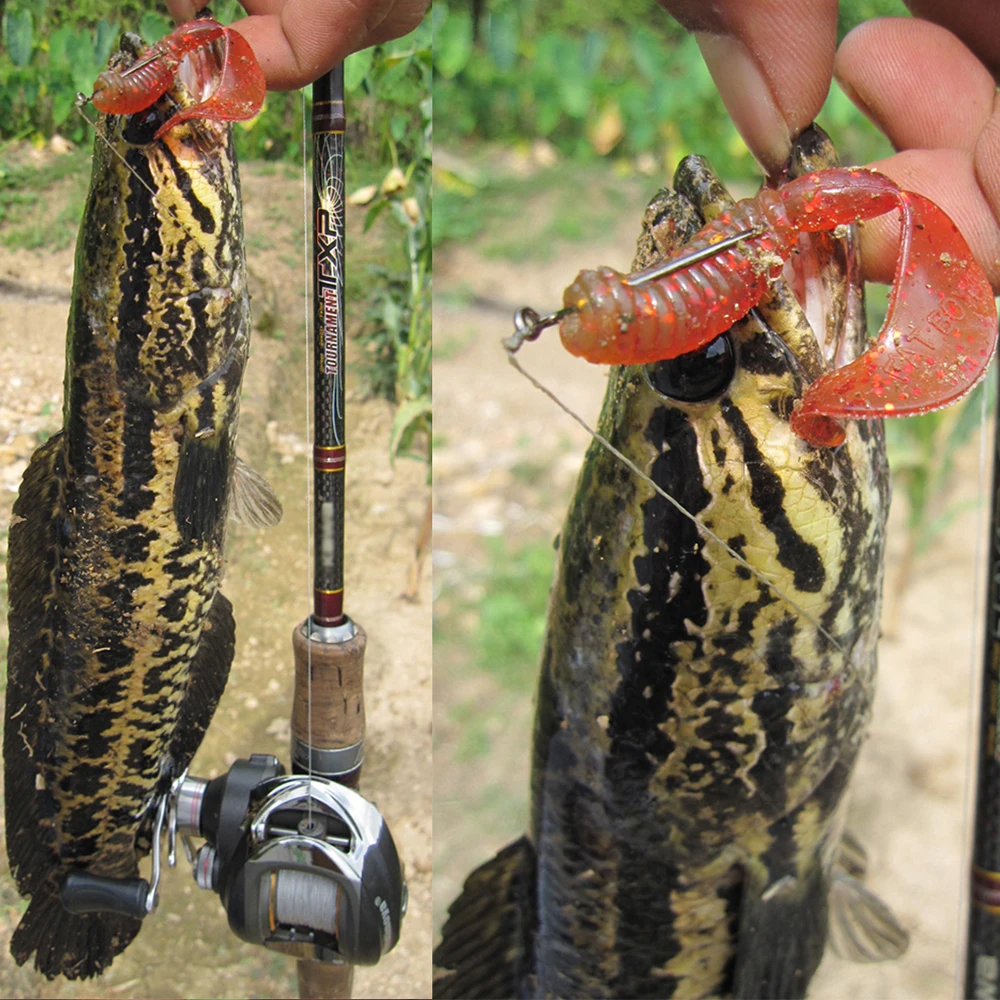 Goture, 10 Uds., 6cm, 2g, señuelos Wobbler de silicona suave, juego de cebo de gusano realista para lubina, trucha, carpa, pesca en agua dulce, 10 colores - imagen 3