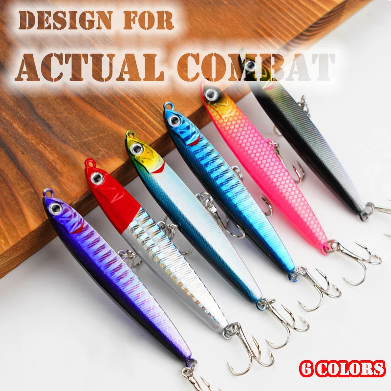 Señuelo DE PESCA DE LÁPIZ, hundimiento, cebo de plástico duro, Lucio de curricán, accesorios de aparejos de pesca de lubina, agua salada, 10g, 14g, 18g, 24g - imagen 5