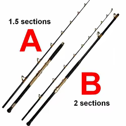 ZZ275 2,1 m carrete eléctrico para barco de aguas profundas cebo de varilla de Jigging lento 1000-3000g