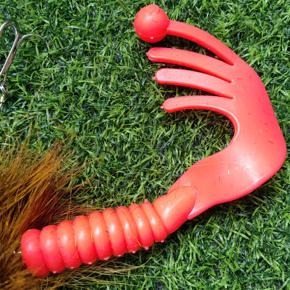 Señuelo de pesca Artificial, cebo de ratón con mosca, cola de pez, silicona suave, pelo de ciervo grande, aparejos de rata, anzuelos de cabeza, Lucio, lubina, invierno, 85g/23cm - imagen 5