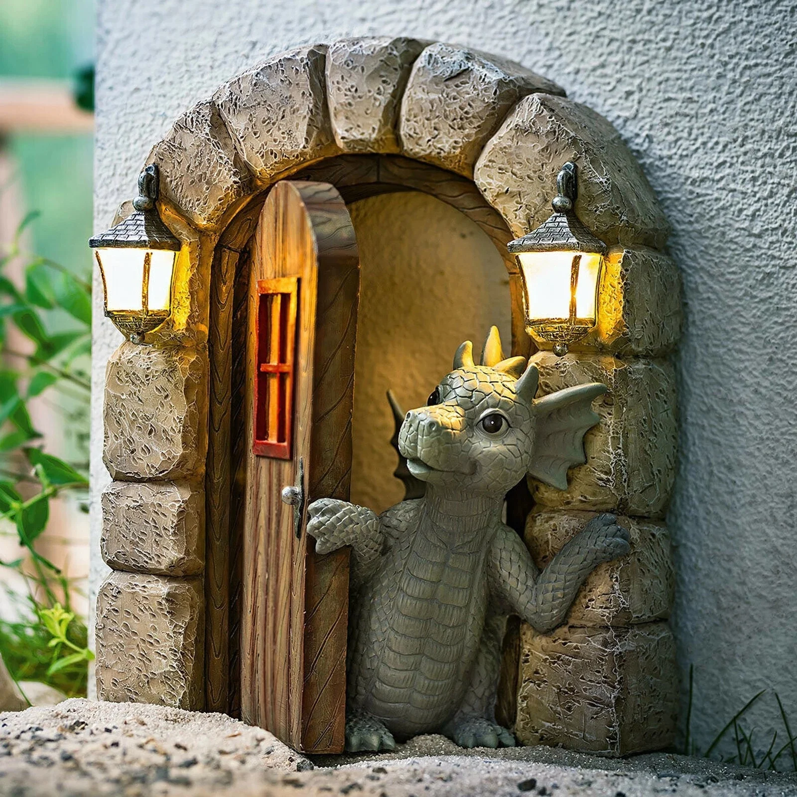 Mini modelo de dinosaurio bonito, decoración de resina, colgante para el hogar, manualidades de jardín al aire libre, decoración, juguetes de regalo - imagen 5